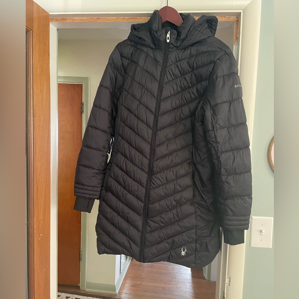 Spyder Women’s Boundless packable puffer jacket/coat, size large (L).